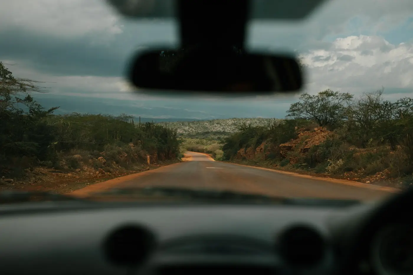 The road ahead seen from the driver’s seat
